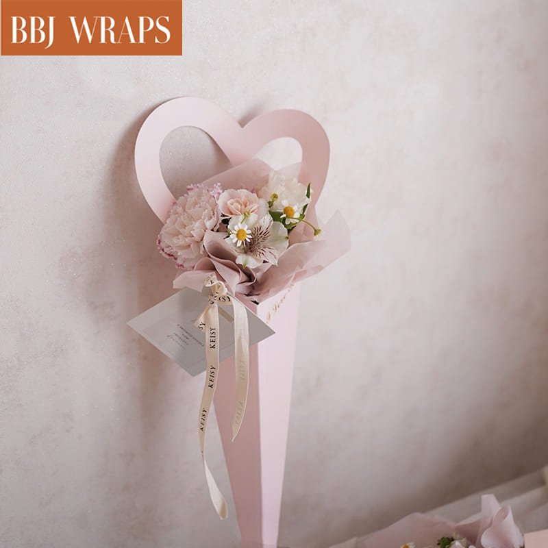  100 Pcs Single Rose Sleeve Floral Bouquet Wrapping
