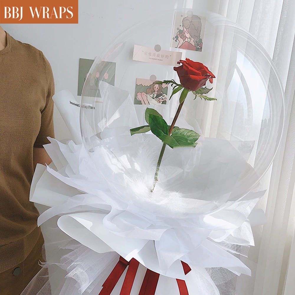 24 Inch Clear Balloons Bobo Balloons, 10 Pcs Clear Balloons for