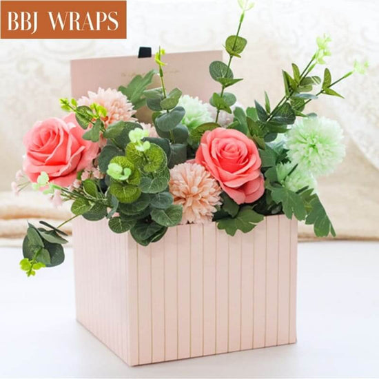  BBJ WRAPS Cajas en forma de corazón para flores, embalaje con  tapas de ventana transparentes, caja de regalo de lujo para arreglos  florales, juego de 3 (S/M/L) (blanco) : Salud y
