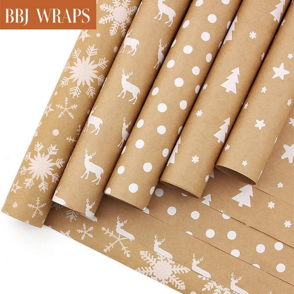 Satyam Kraft 10 Gift wrapping paper Brown paper design sheets with 10 gift  tags Chirstmas Tree, Socks, Flower Paper Gift Wrapper Price in India - Buy  Satyam Kraft 10 Gift wrapping paper Brown paper design sheets with 10 gift  tags Chirstmas Tree, Socks