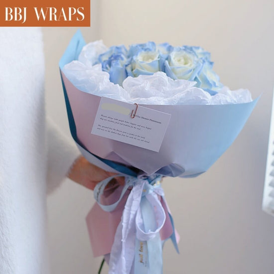  BBJ WRAPS INS Korean Flower Bouquet Wrapping Fabric Floral  Bouquet Wraps Gift Packaging For Florist Wrap Packaging Supplies, 19.7x59.1  Inch - 1 Roll (White) : Health & Household