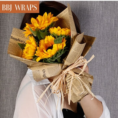 30 Sheets Brown Kraft Paper Flower Wrapping Paper Newspaper Decorations DIY  Florist Bouquet Wraps on OnBuy