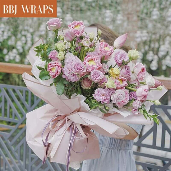 Korean Cotton Wrapping Flower Paper Non-Woven Floral Wrapping Paper 15  Sheets Florist Supplies Waterproof Flower Bouquet Wrapping Paper Floral  Supplies for Fresh Flowers, 23.6x23.6 Inch (Pink) 