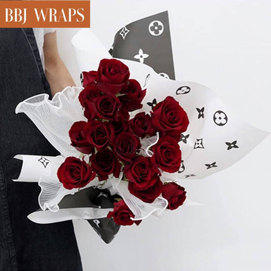 Three-dimensional embossed flower wrapping paper bouquet wrapping