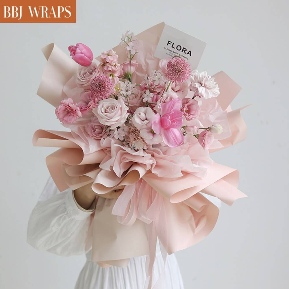 1pc Korean Style Wave Gauze Flower Wrapping Paper Material For Wrapping  Bouquets, Crimping Wave Gauze Flower Net Yarn