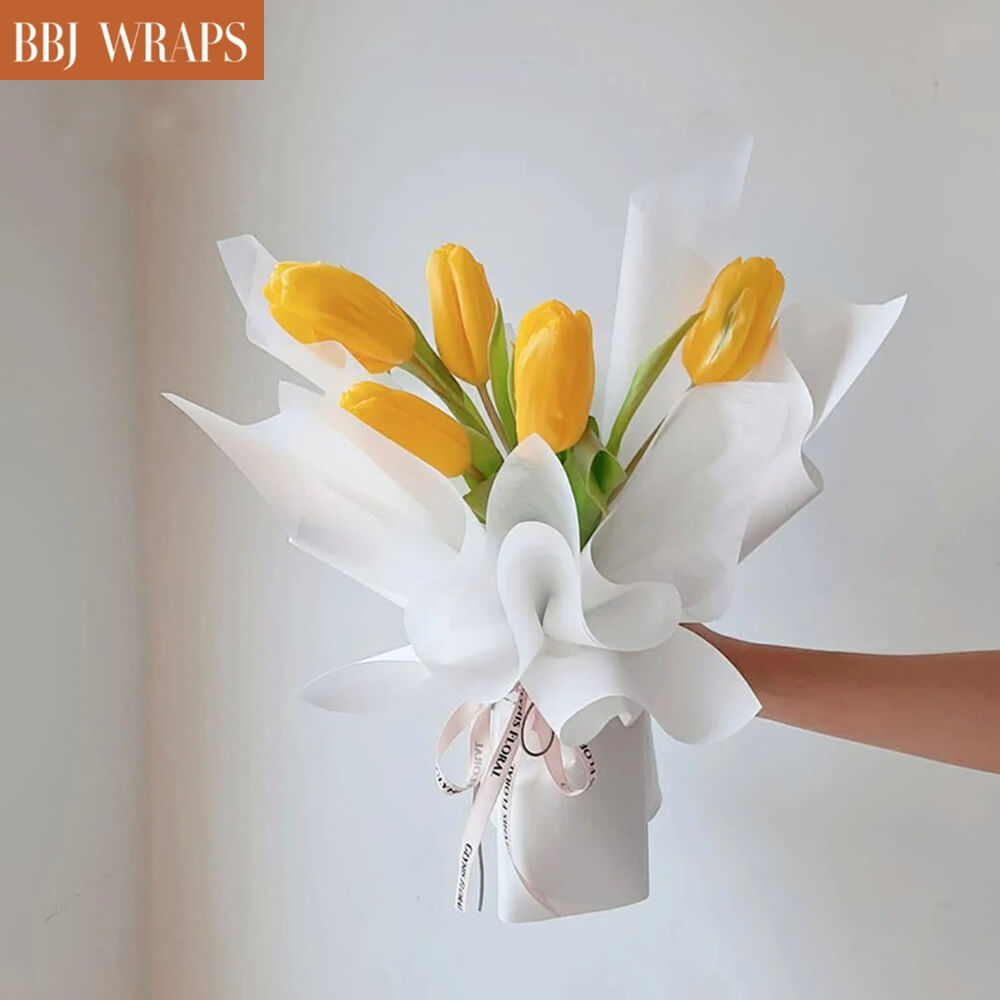 20 Sheets Waterproof Half Transparent Korean Flower Wrapping Paper Florist  Flower Supplies Bouquet Decorative Paper