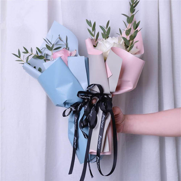 BBJ WRAPS Korean Cotton Wrapping Flower Paper Non-woven Waterproof Floral  Bouquet Wraps Packaging Tissue Paper for Florist Supplies, 22.8x22.8 Inch 