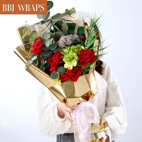  BBJ WRAPS Flower Bouquet Wrapping Paper Waterproof Korean Style  Florist Paper Sheets Fresh Flowers Gift Packaging Ramo Buchon Supplies,  23.6 * 23.6 inch-20 Sheets (Green) : Arts, Crafts & Sewing