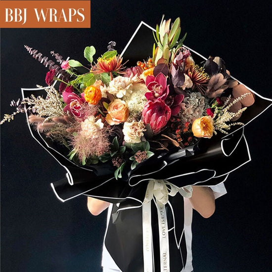 BBJ WRAPS Korean Style Flower Wrapping Paper Floral Zimbabwe